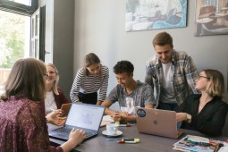 Group of people working together